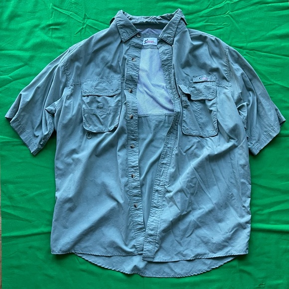 Chemise The World Wide Sportsman XL bleu clair manches longues pêche
